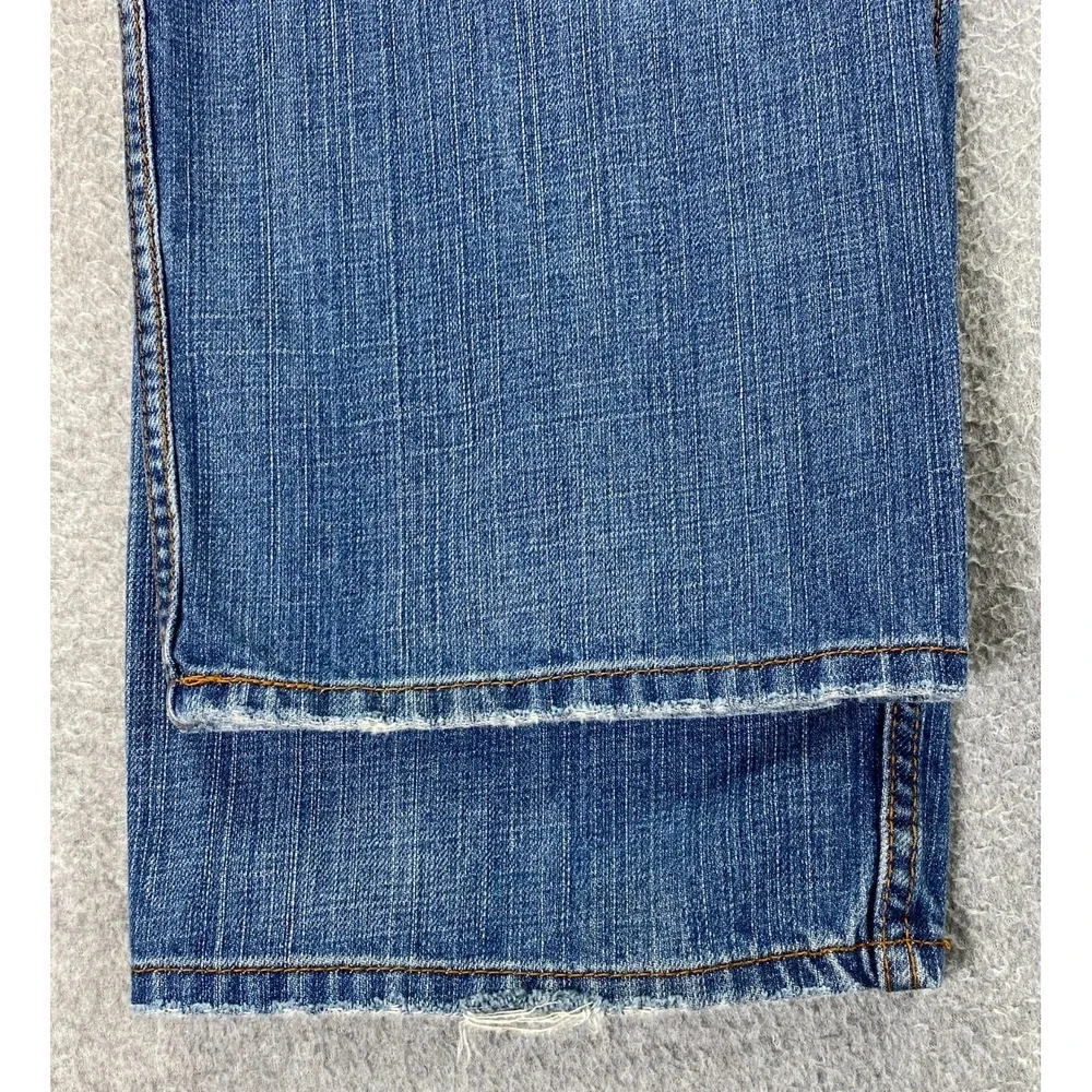 Levis 559 Relaxed Straight Jeans Mens 36x32 Blue Med Wash 100% Cotton Distressed